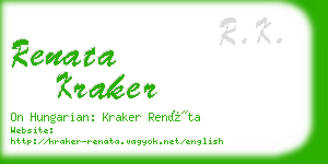 renata kraker business card